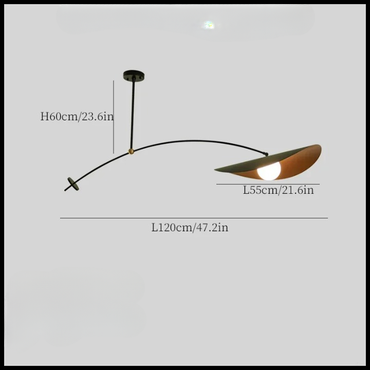 Luminaria suspendida - CHANTARI NEGRO Y DORADO